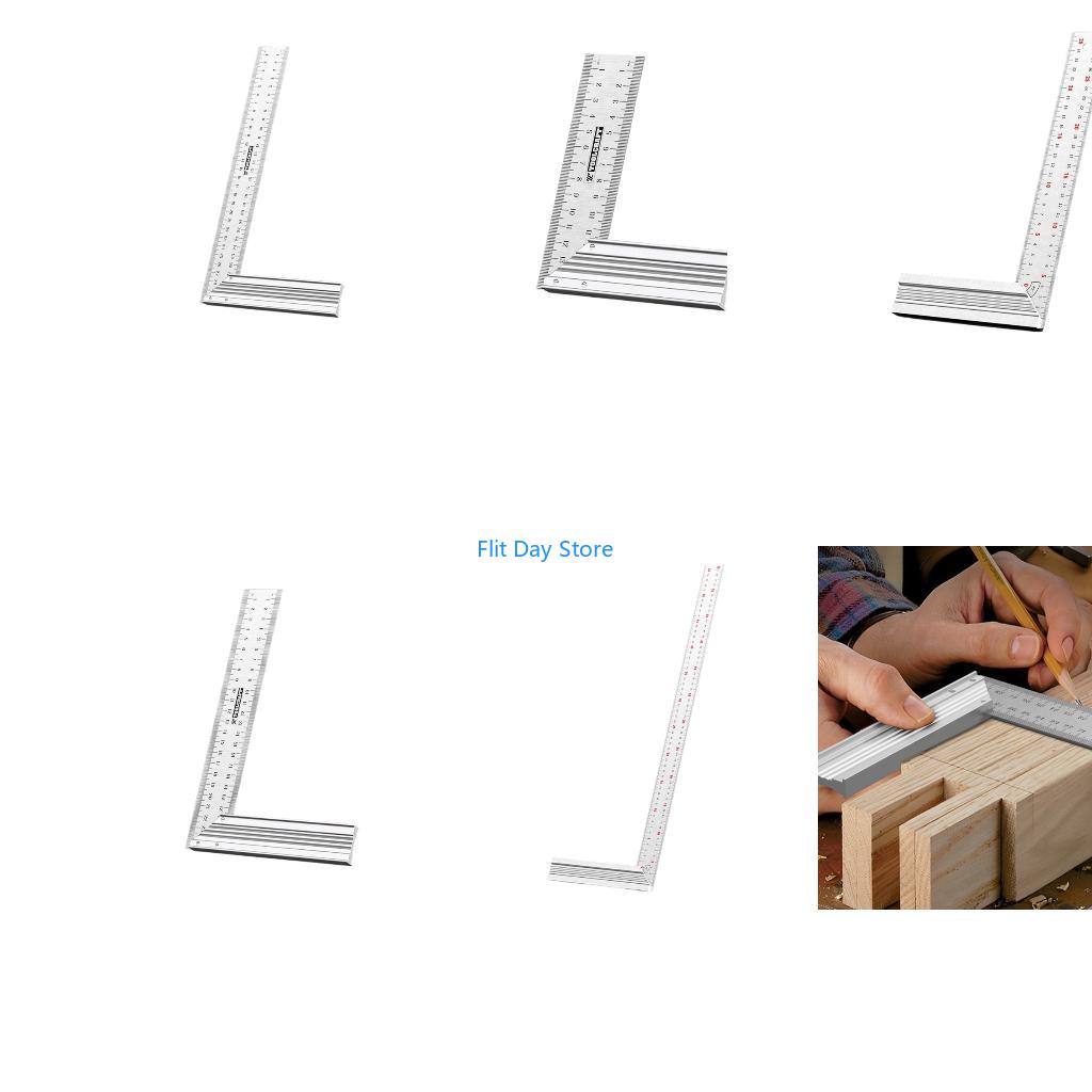 Home Improvement Mark - F92C อลูมิเนียมอัลลอยด์มุมขวาไม้บรรทัดมุมขวาไม้บรรทัดช่างไม้สแควร์วัด