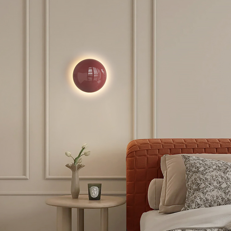 Light Switch - โคมไฟติดผนังเหล็กขนาดเล็กสไตล์มินิมอล Bauhaus แสงสีขาวแดง โมเดิร์น เหมาะสำหรับห้องนั่งเล่น ห้องทำงาน