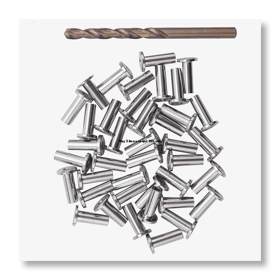 Drill Bits - ชุดใหม่ 40 ชิ้น ปลอกป้องกันสเตนเลสสตีล T316 สำหรับราวบันไดสายเคเบิลลวดขนาด