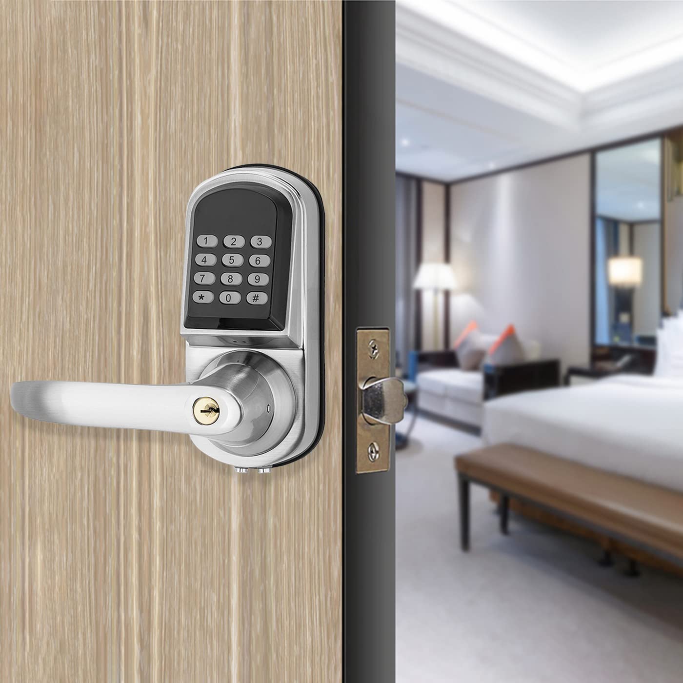 Door Lock - กุญแจล็อคประตูดิจิตอล TTlock BLE พร้อมด้ามจับโลหะผสมสังกะสีคุณภาพสูง