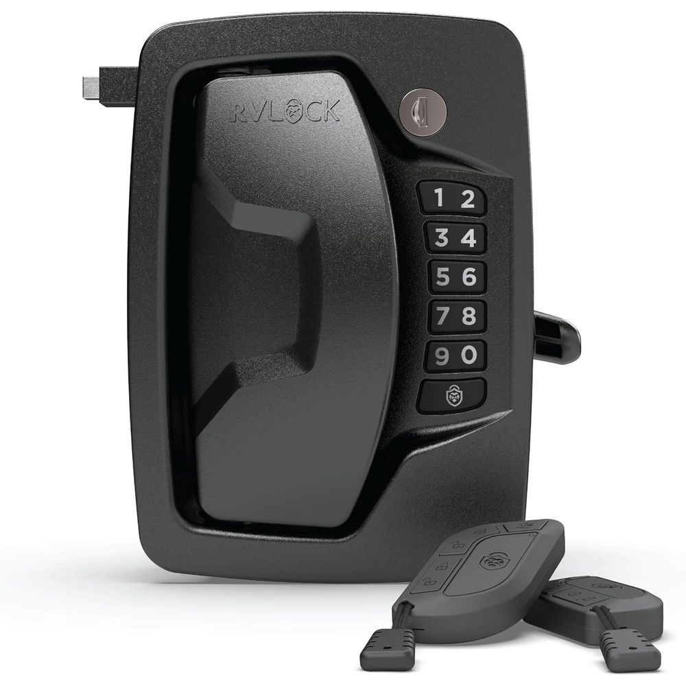 Door Lock - ล็อคประตูรถบ้าน Atlas สำหรับรถบ้าน Class A/C, ช่องชาร์จแบบป้องกันการล็อค