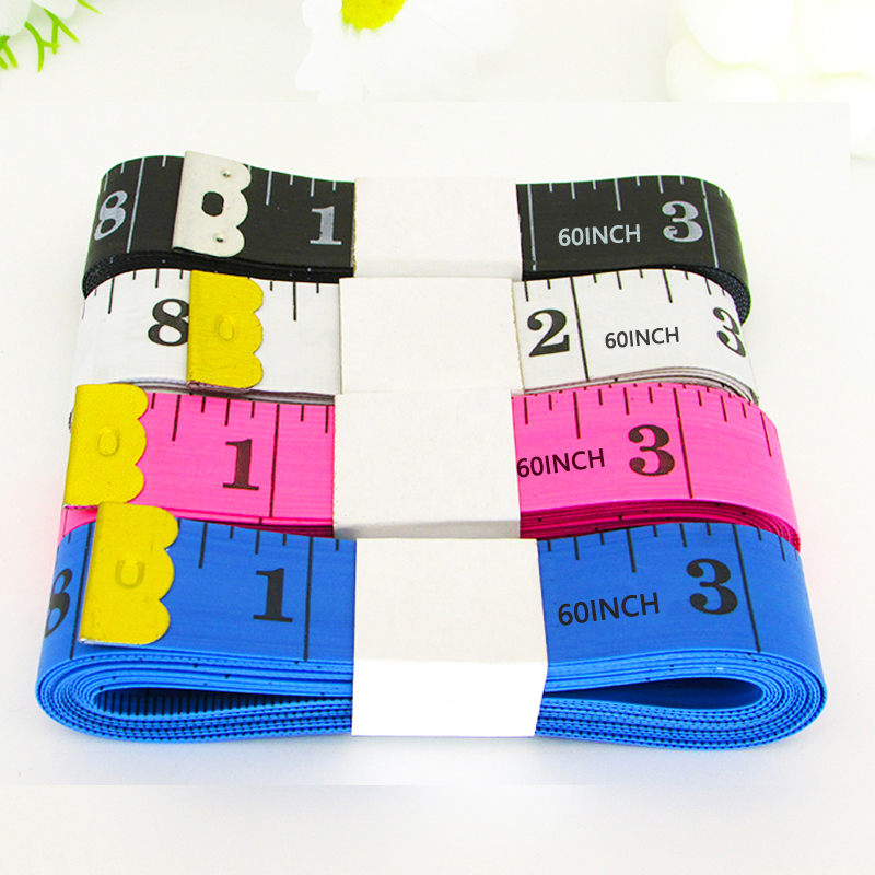 Tape Measure - ตลับเมตรแบบนิ่ม 2/3/4 ชิ้น แบบสองด้าน พร้อมตัวล็อคแบบกด สำหรับงานเย็บปักถักร้อย