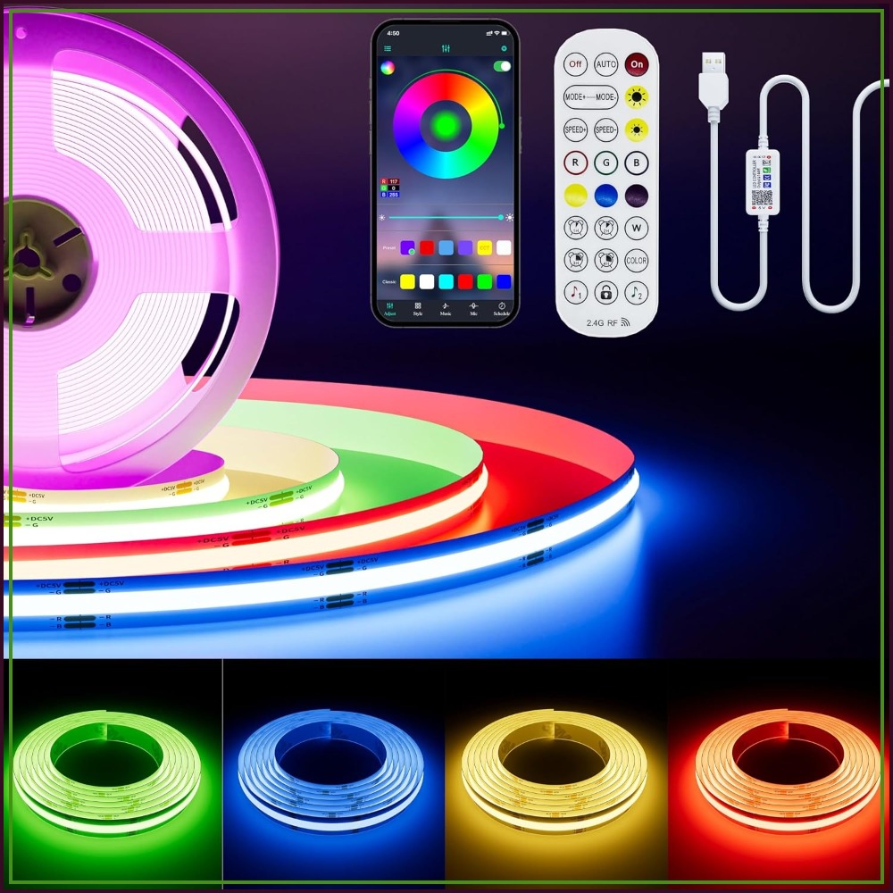 Led Strip Lights - ไฟแถบ LED RGB แบบ COB 5V