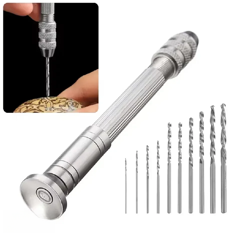 Drill Bits - สว่านมือขนาดเล็ก 0.8-3.0 มม. เครื่องมือช่างไม้ เครื่องมือเจาะแบบหมุน สว่านเกลียวแบบใช้มือ