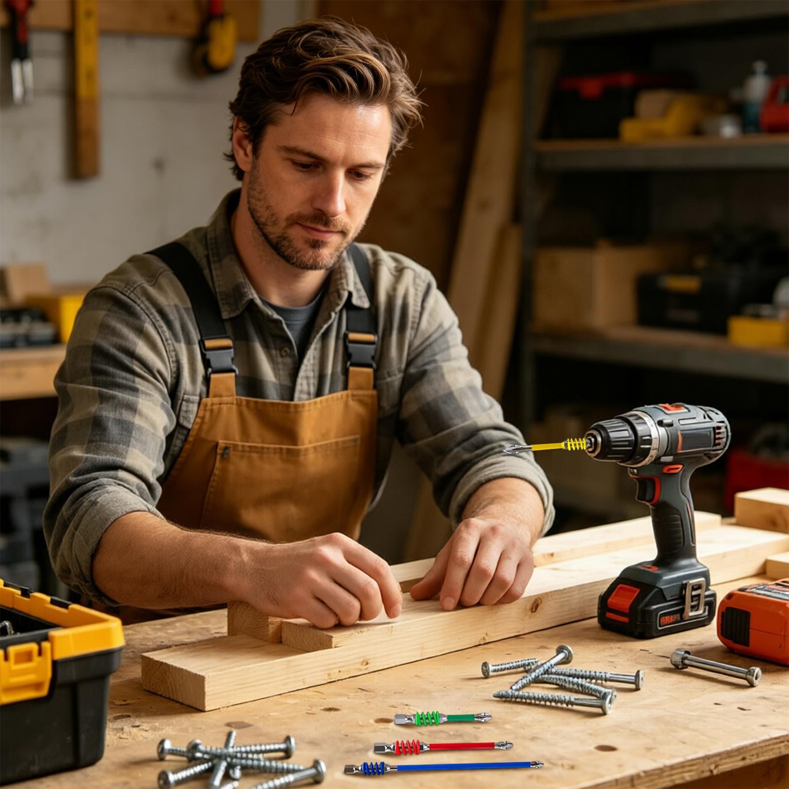Drill Bits - ดอกสว่านแม่เหล็ก โลหะผสมเหล็ก ทนต่อแรงกระแทก ด้ามจับหกเหลี่ยมขนาด 1/4 นิ้ว