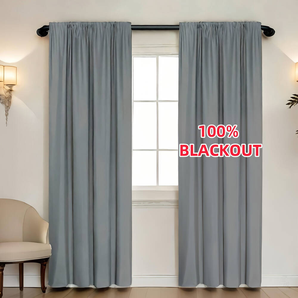ผ้าม่านกันแสง 100% 1 ผืน พร้อม - Curtain Rods บทวิจารณ์และราคา