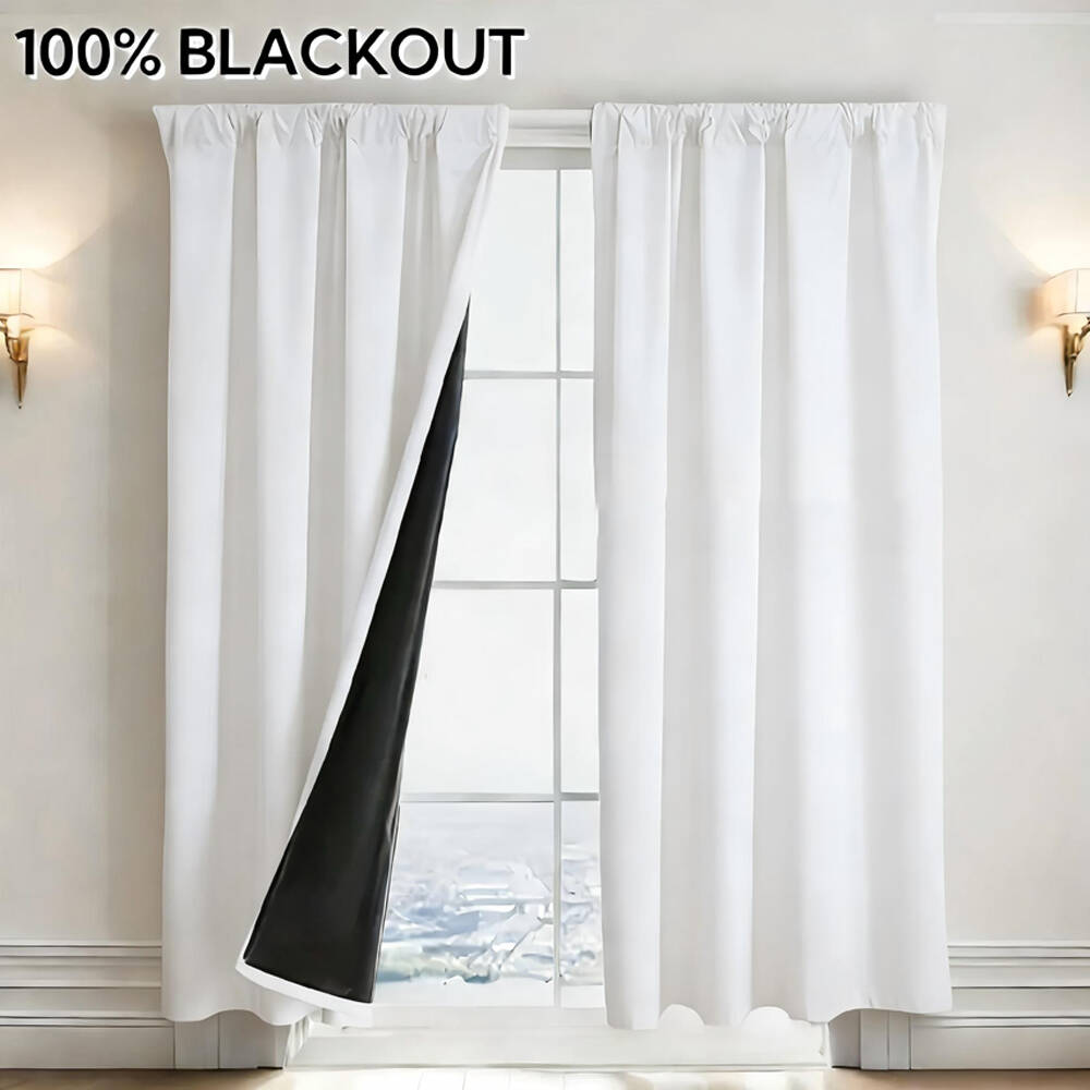 ผ้าม่านกันแสง 100% 1 ผืน พร้อม - Curtain Rods บทวิจารณ์และราคา