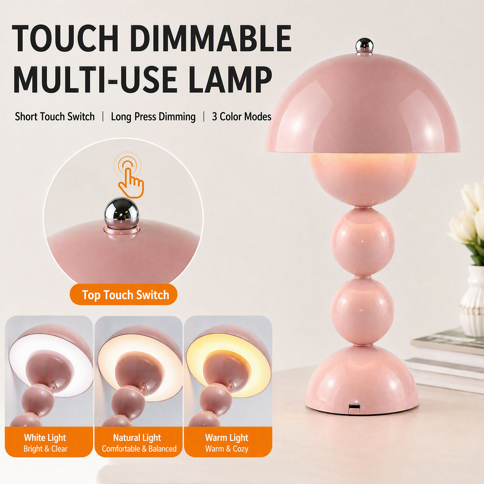 โคมไฟตั้งโต๊ะ LED รูปเห็ด USB  - Light Switch บทวิจารณ์และราคา