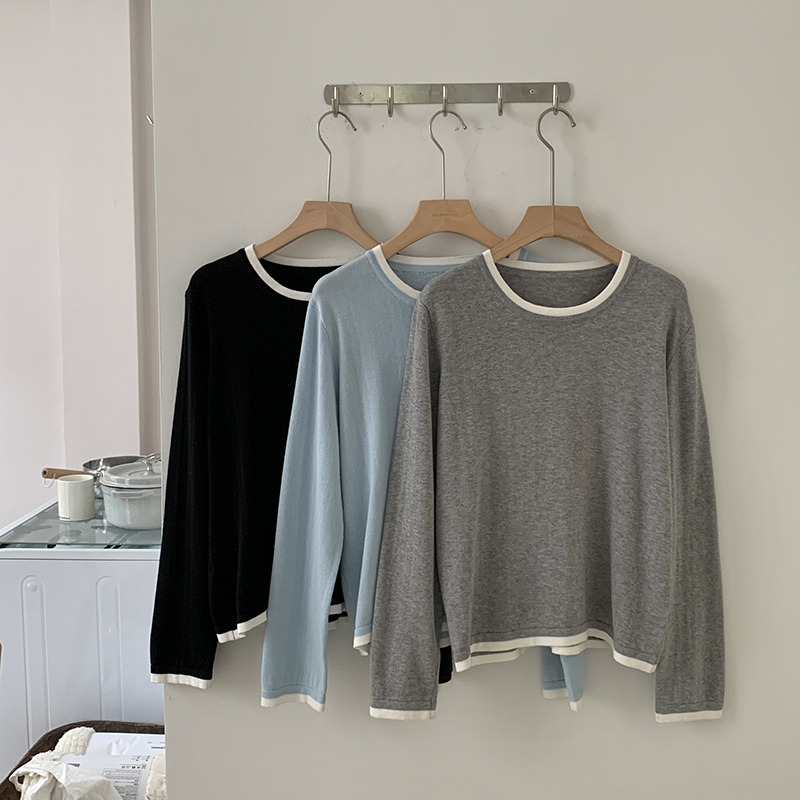 เสื้อผู้หญิงคอโอ แขนยาว ผ้าฝ้า - Wallpaper บทวิจารณ์และราคา