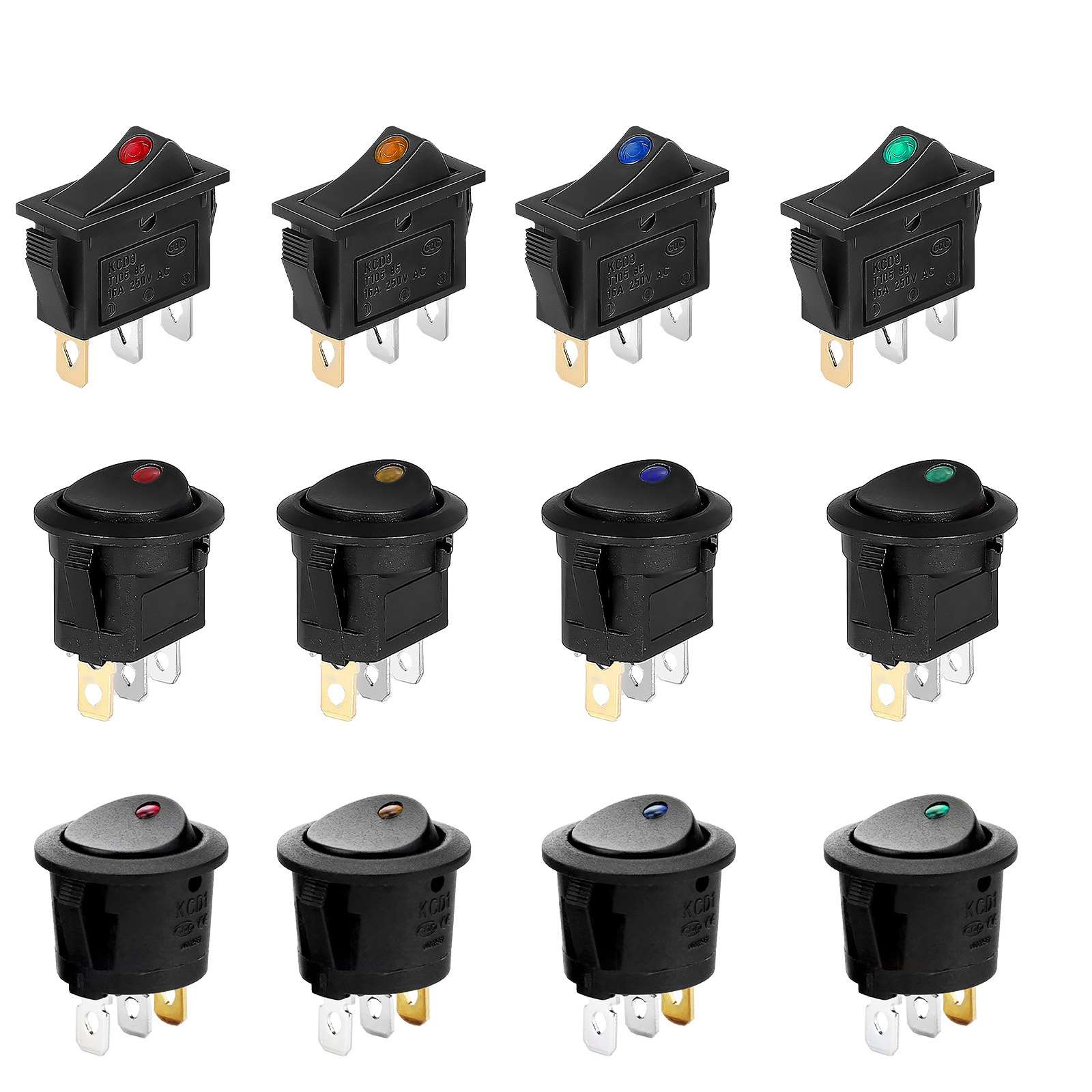 สวิตช์โยก 10 ชิ้นสำหรับรถยนต์, - Light Switch บทวิจารณ์และราคา