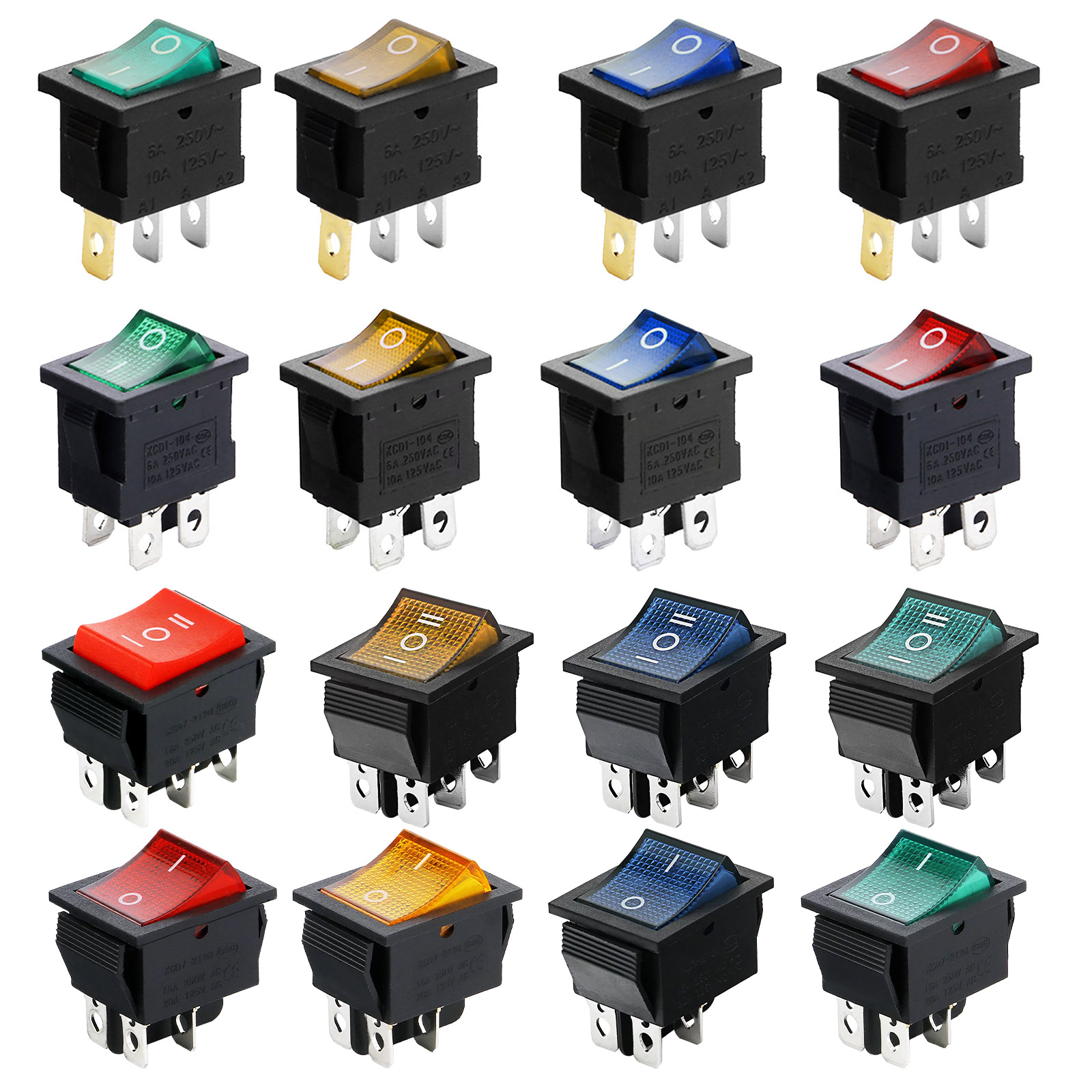 สวิตช์โยก 10 ชิ้นสำหรับรถยนต์, - Light Switch บทวิจารณ์และราคา