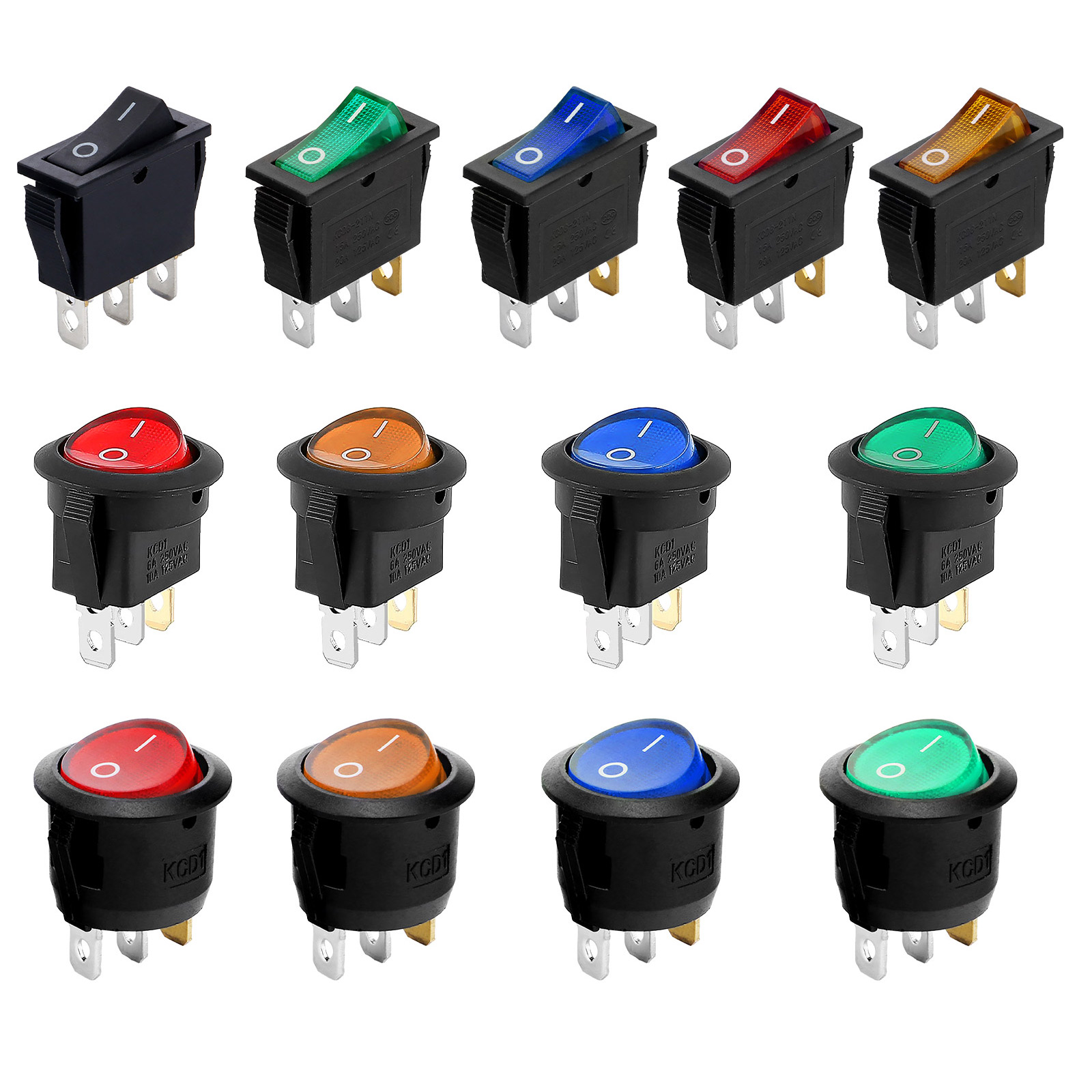 สวิตช์โยก 10 ชิ้นสำหรับรถยนต์, - Light Switch บทวิจารณ์และราคา